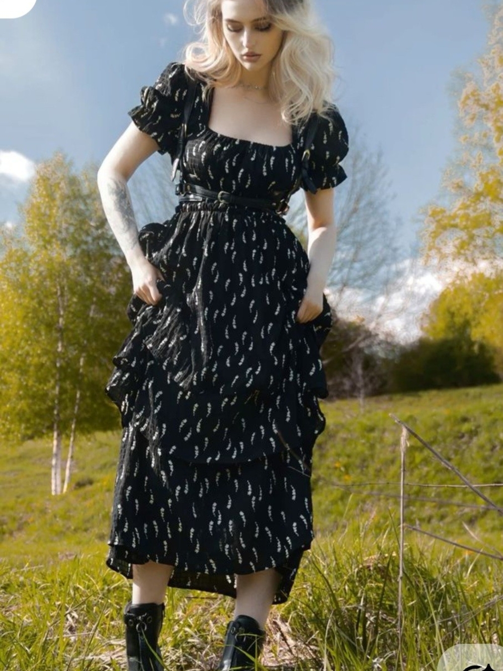 Disturbia Carmel Layered Midaxi Dress. A Moody/Gothic Romantic Masterpiece🖤